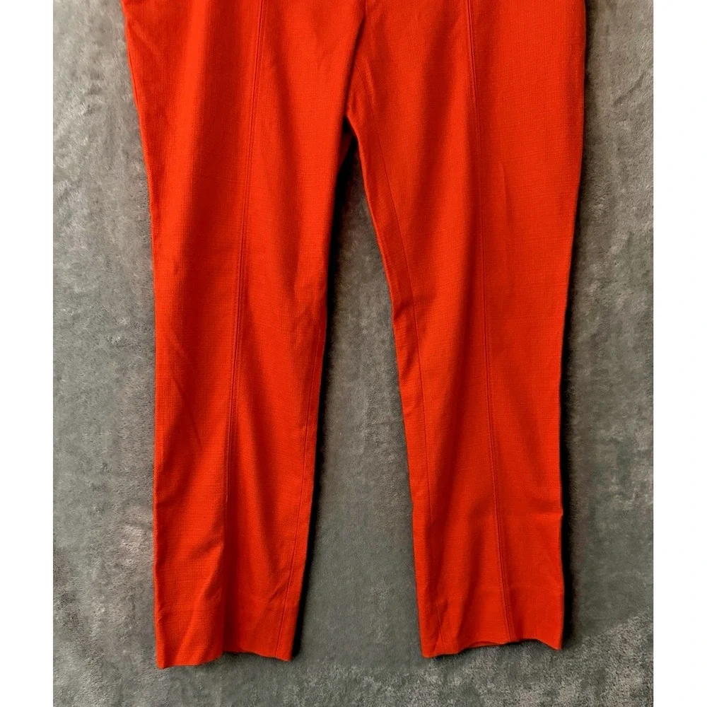 Diane Von Furstenberg‎ Trousers 12 Pants Straight Leg Designer Orange Ankle